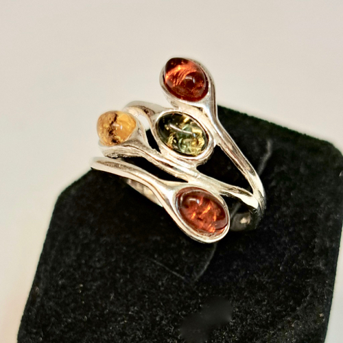 HWG-2376 Ring, Multi-Color Amber $35 at Hunter Wolff Gallery